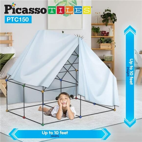 Fort Building Kit Playset 150 Pcs Toy Set Forts Construction Builder Blocks Toys - Picture 5 of 7